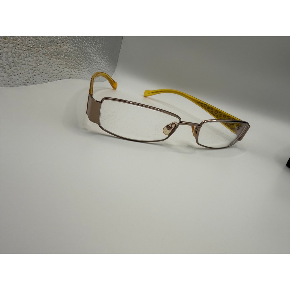 Marc by Marc Jacobs MMJ 484 Bronze Yellow Leopard Rectangular Eyeglasses Frames